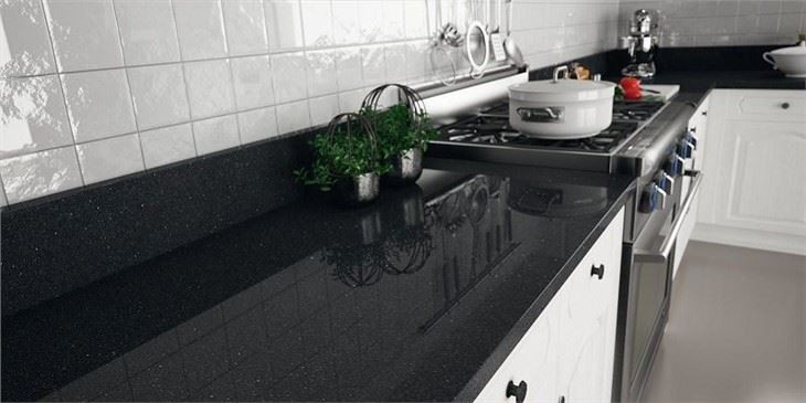 Black Galaxy Granite Kitchen Countertop(001)