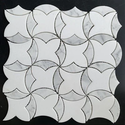 Khảm lá Carrara Aphrodite Mẹ của ngọc trai khảm đá cẩm thạch phun nước